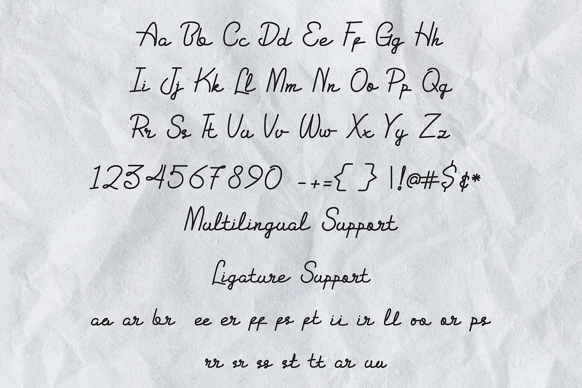 Papertua Monoline Script Font preview 5