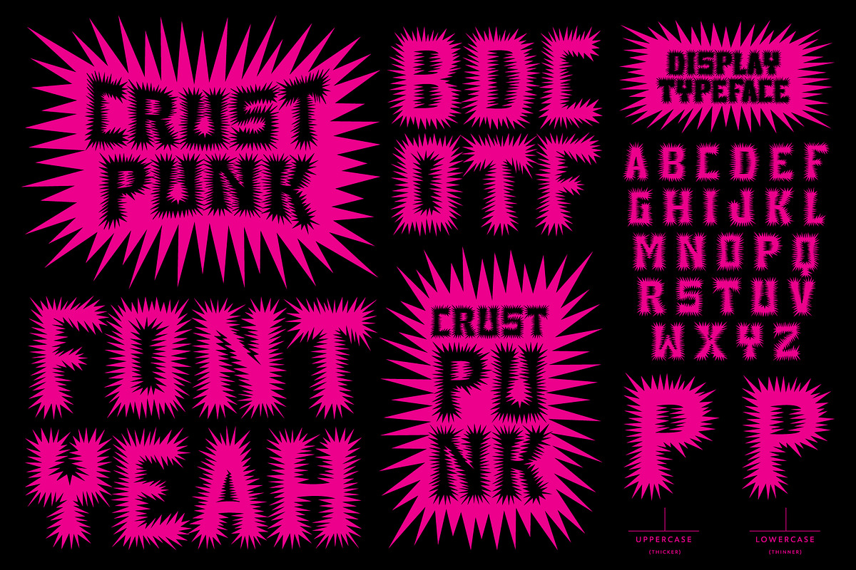 Crust Punk Display Font, a Font by Brethrendesignco (Photo 1 of 5)
