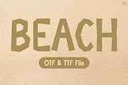 Beach | Display Font, a Sans Serif Font by LivelyAutumn11.11 (Thumbnail 1 of 5)