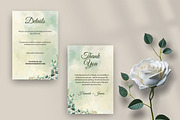 Greenery Wedding invite Set Canva, an Invitation Template by Aks-Designs (Thumbnail 4 of 6)