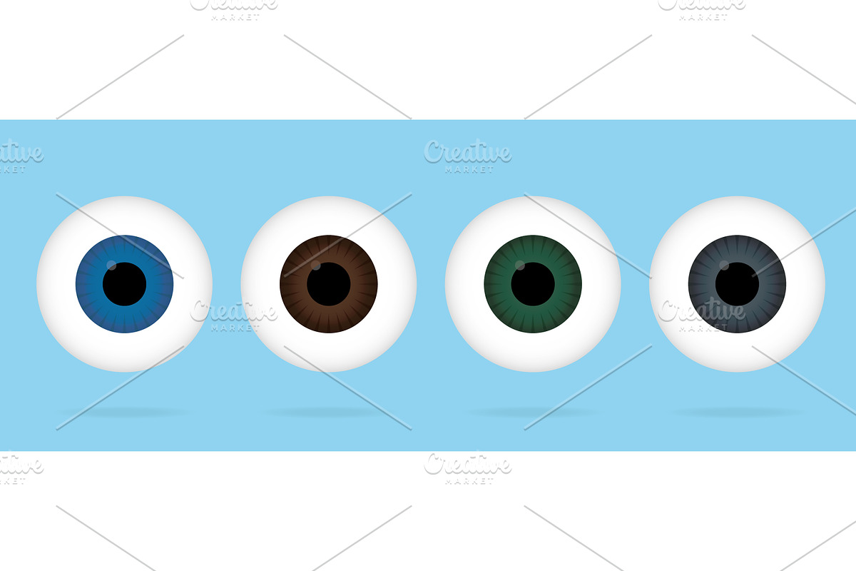 Colored eye iris set, a Healthcare Illustration by Vector Creator