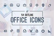 OFFICE ICONS, an Outline Icon by Limitless (Thumbnail 1 of 2)