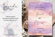 Inside Watercolor Floral Clipart, a Decorative Illustration by BalanceUA (Thumbnail 6 of 19)