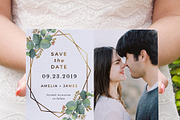 Eucalyptus Gold Geometric Frame, an Invitation Template by Inkpower (Thumbnail 4 of 7)