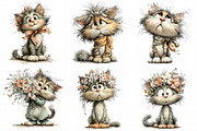 Whimsical Mother's Day Cats Clipart, an Illustration by Daily.Designs (Thumbnail 5 of 6)