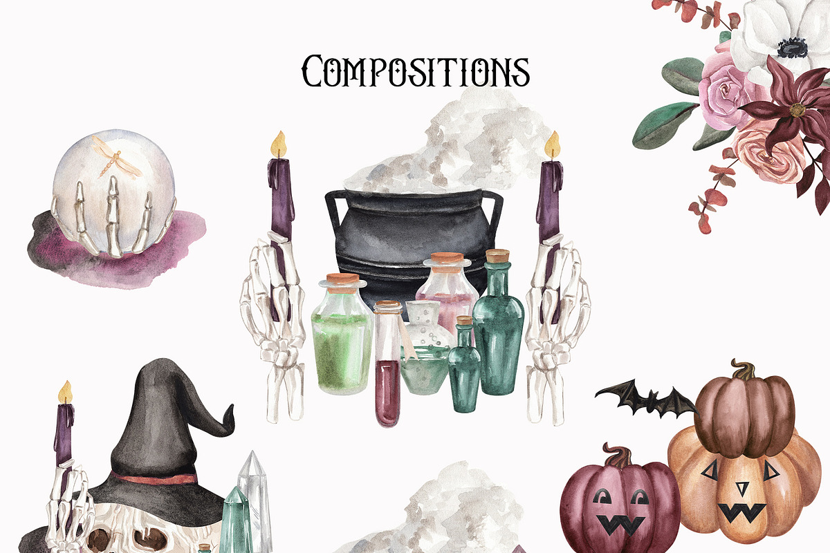 Glam Halloween Season of the Witch, a Seasonal Illustration by Catch the Dream Art (Photo 3 of 10)