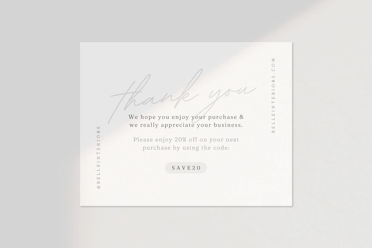 Thank You Card Template Canva, a Card Template by frommakertomaker (Photo 2 of 6)