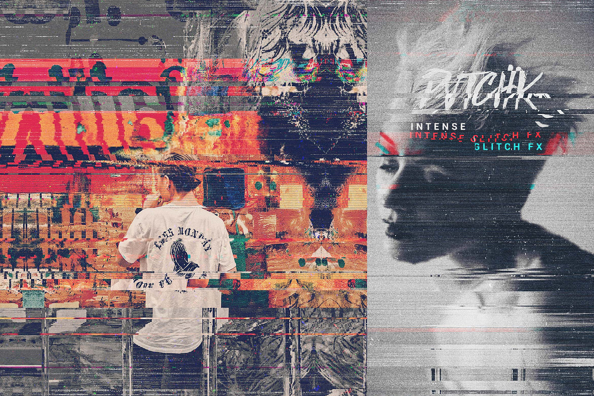 Grunge | Glitch Photo FX, a Background Graphic by dvtchk (Photo 2 of 7)