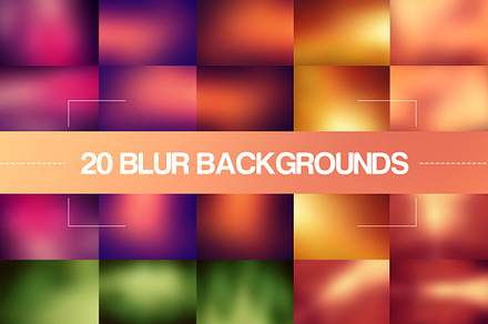 20 Color Blur Backgrounds