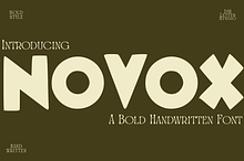 Novox Font – A Bold Handwritten