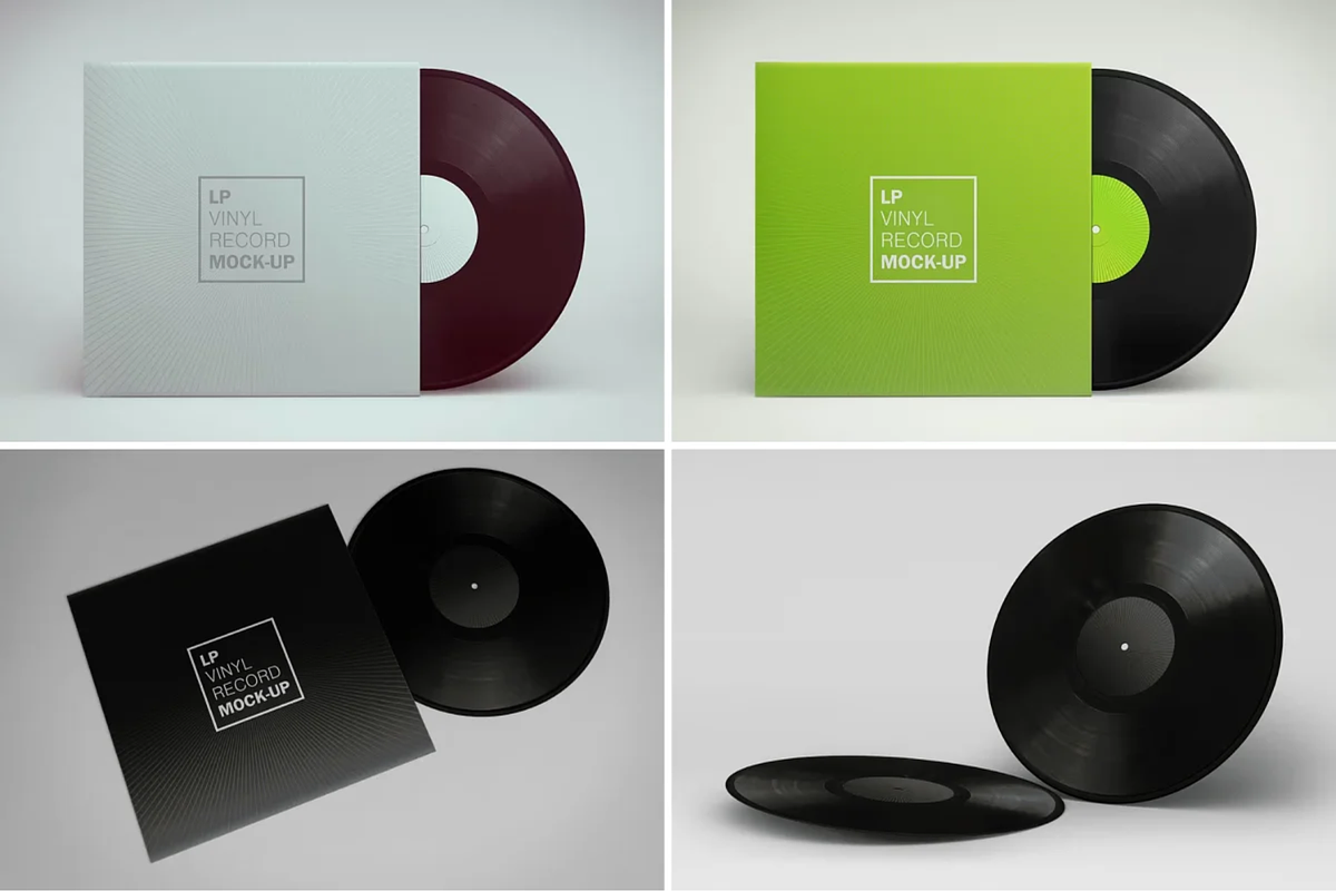 Vinyl Record Album Mock-Up, a Packaging Mockup by BLISS DESIGN (Photo 2 of 3)