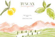 Tuscan Vineyard Whimsical Graphics, a Background Graphic by Essem Creatives (Thumbnail 6 of 7)
