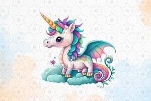 Colorful Unicorn Sublimation Clipart