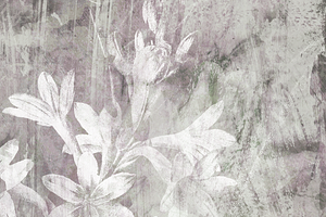 Gray Floral Wallpaper