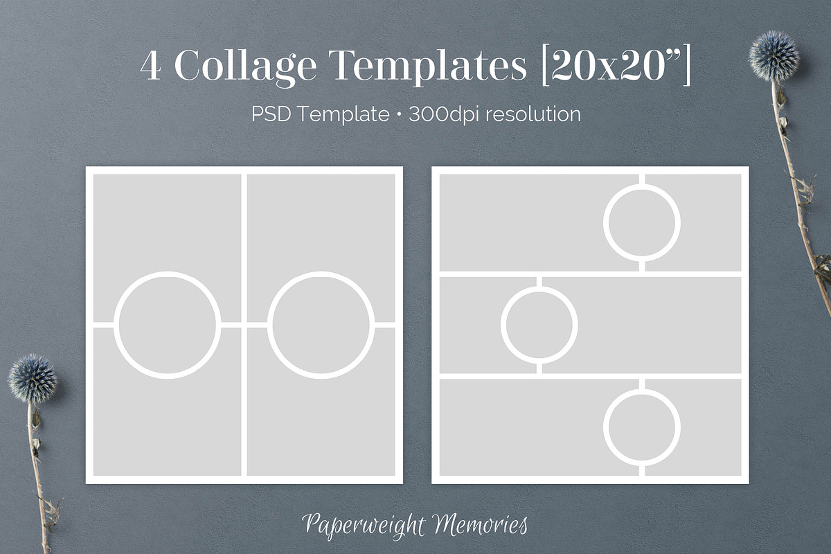 20x20 PSD Photo Collage Templates, a Templates & Theme by Paperweight Memories (Photo 4 of 5)