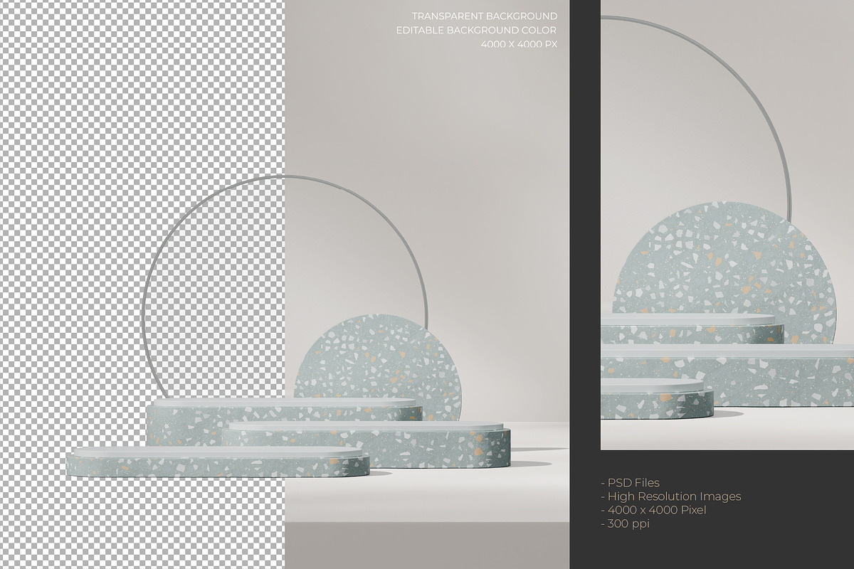 5 Podium with Transparent Background, a Background Graphic by faustudio (Photo 6 of 7)