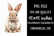 Watercolor Bunnies Clipart, an Illustration by Designking (Thumbnail 4 of 5)