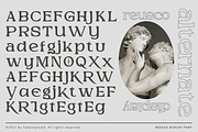 Reusco - Display Typeface, a Serif Font by tebaltipislab (Thumbnail 14 of 15)
