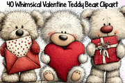 Whimsical Valentine Teddy Bear Clipa, an Illustration by Sublimation Artist (Thumbnail 1 of 6)