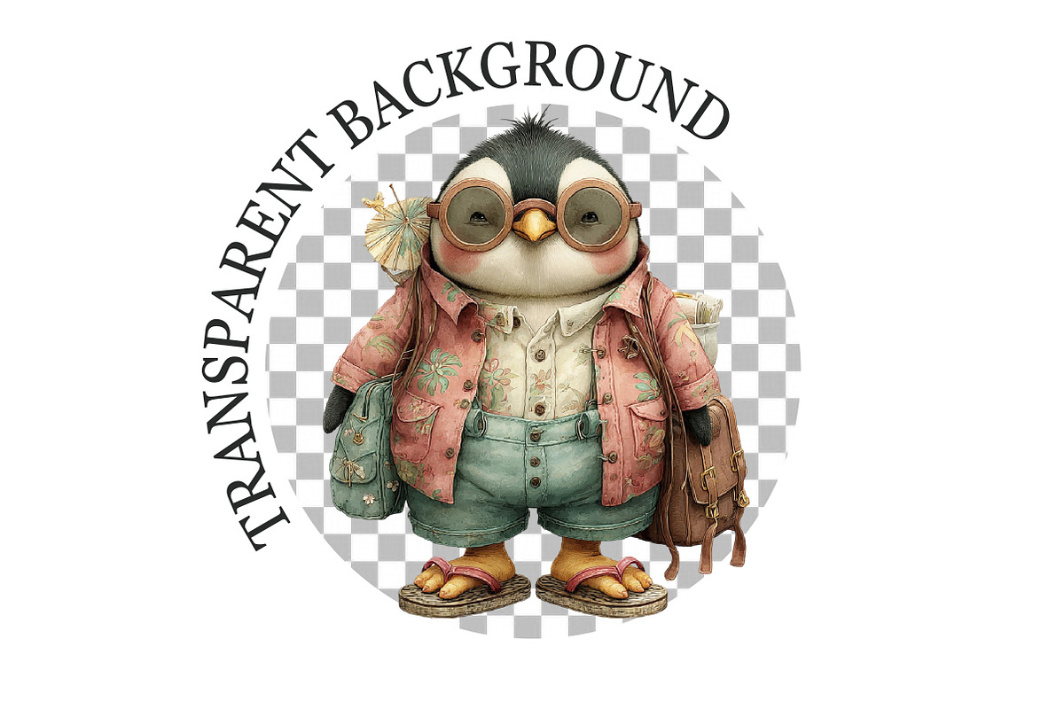 Summer Funny Penguin Clipart, a Seasonal Illustration by Rose Art (Photo 5 of 6)