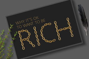 Gold Chain Font