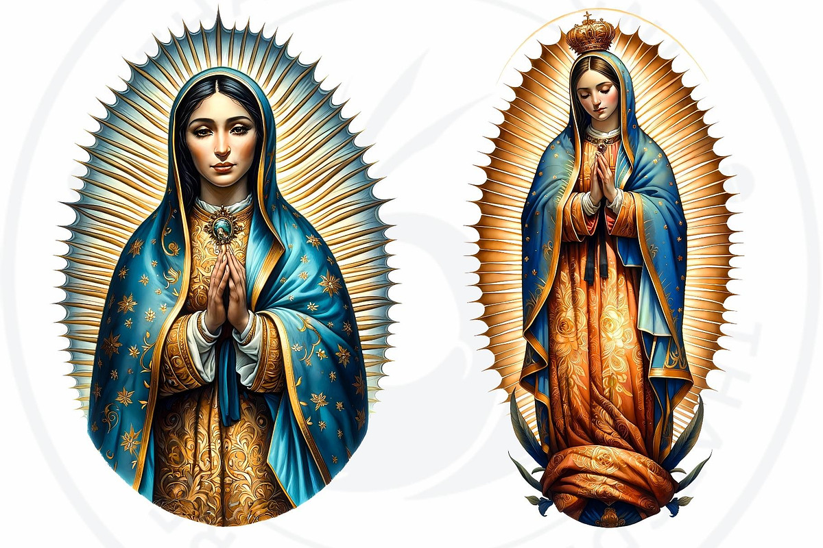 Watercolor Lady of Guadalupe Clipart, a Person Illustration by ThatsDesignArt (Photo 7 of 10)