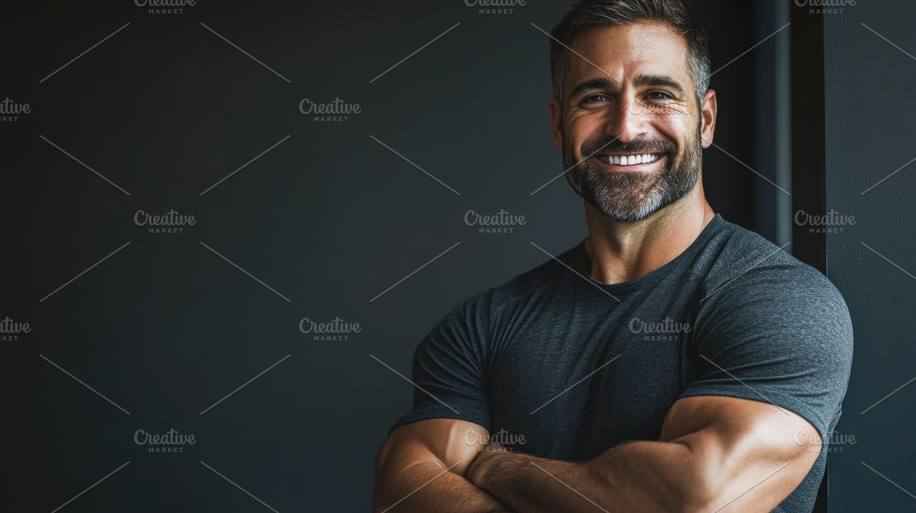 Smiling man posing in casual attire, a Photo by Beautiful things