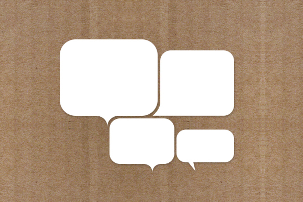White Speech Bubbles