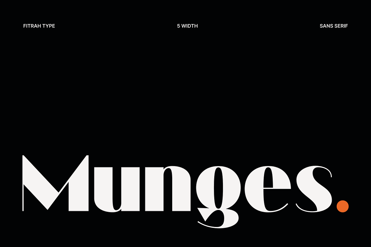Munges Complete Family, a Sans Serif Font by Fitrah Type (Photo 1 of 14)
