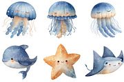 Undersea watercolor clipart, an Illustration by Sublimation Artist (Thumbnail 7 of 7)