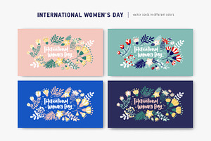 Women's Day floral cards, a Decorative Illustration by Good Studio