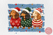 Christmas Dachshund PNG, a Seasonal Illustration by Rose Art (Thumbnail 1 of 4)