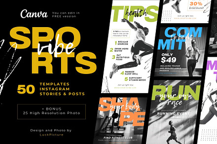 Sports Social Media Kit Templates, a Social Media Template by LuckPicture