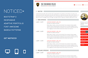 Noticed - Responsive Resume, a Bootstrap Template by FWPolice (Thumbnail 1 of 4)