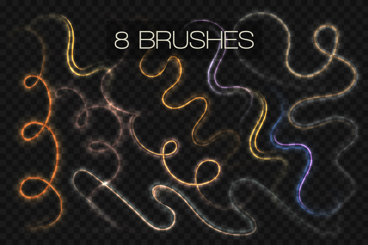 8 GLOWING METAL FONTS / 8 BRUSHES preview 3