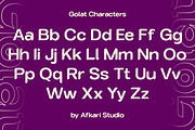 Golat - Modern Sans Serif Display Fo, a Sans Serif Font by Afkari Studio (Thumbnail 8 of 9)