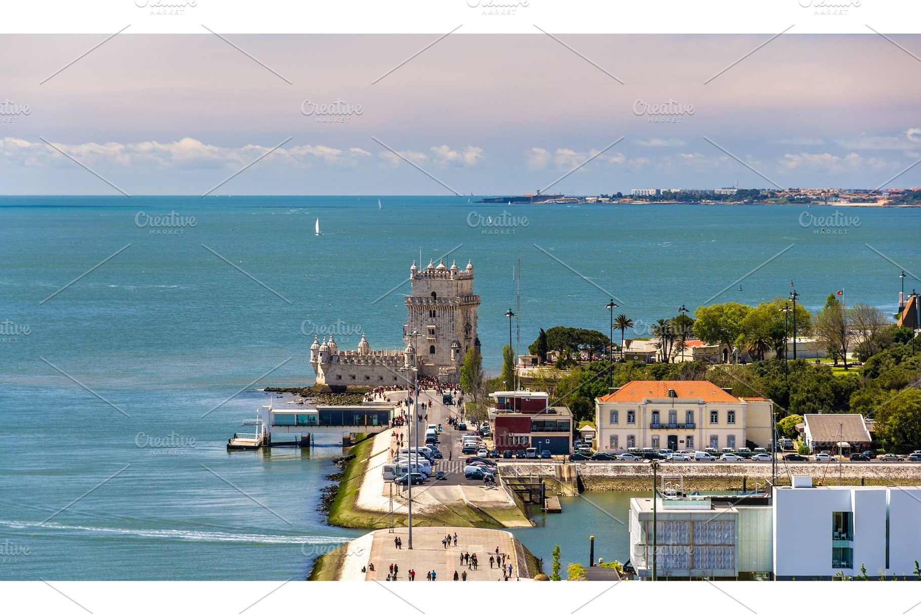 View of Belem tower in Lisbon - Portugal, an Architecture Photo by Leonid Andronov