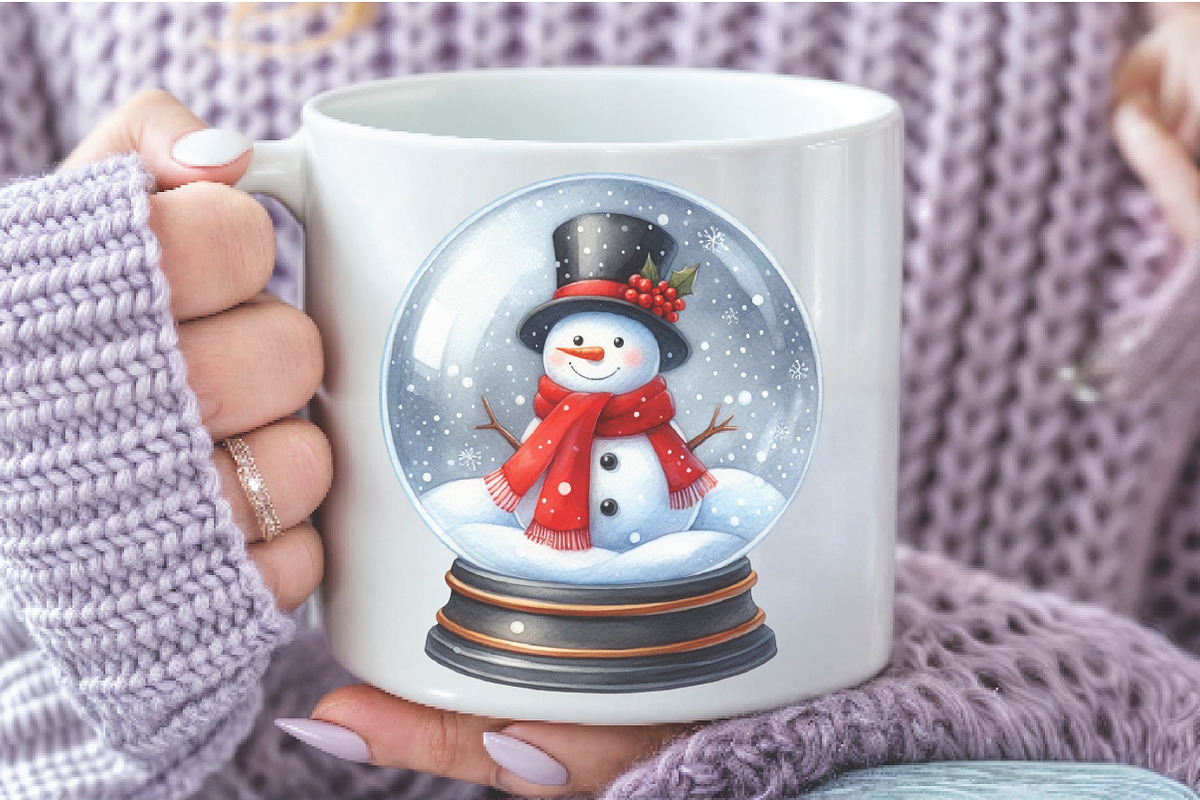 Christmas Snowman Globe Clipart, an Illustration by Libby Wishes (Photo 7 of 8)