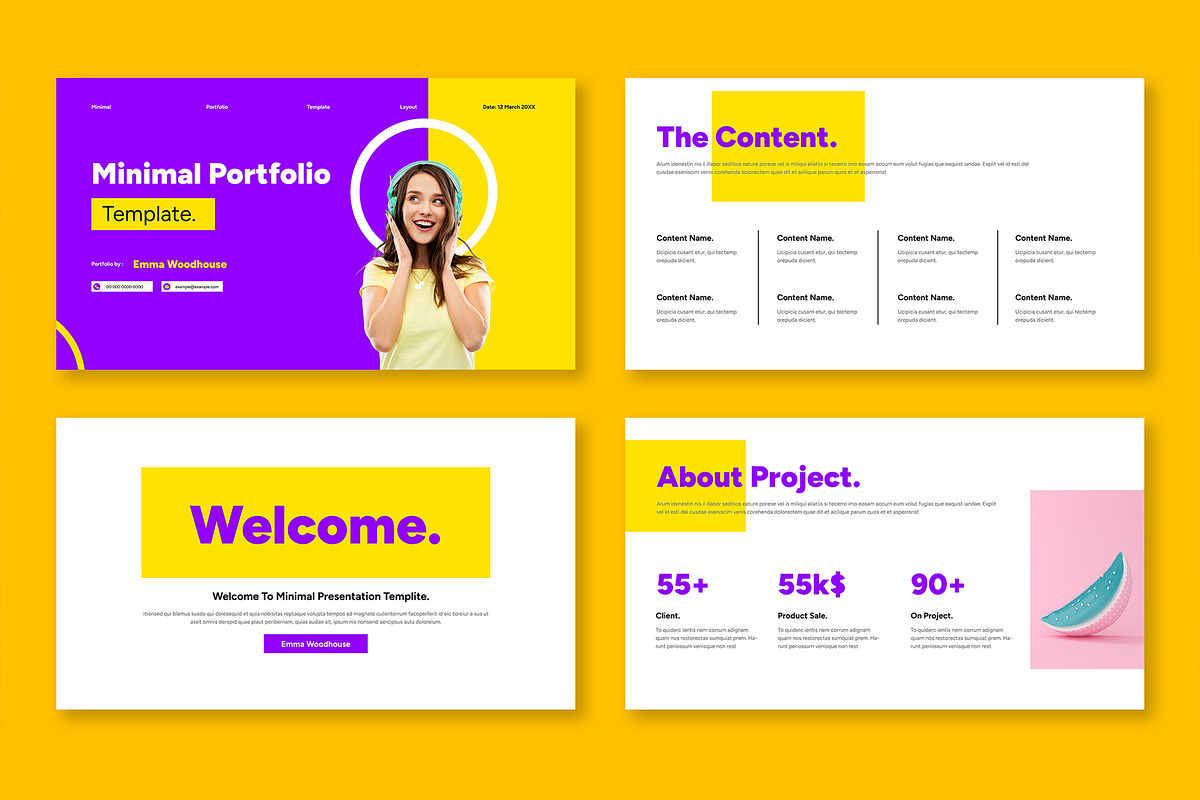 Bold and Bright Portfolio, a Presentation Template by Mighty-Slide (Photo 2 of 5)
