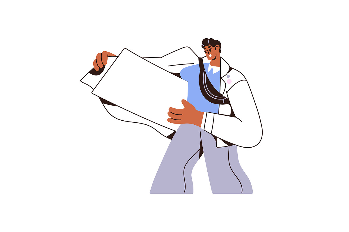 People with blank ad banners set, an Illustration by PaperTrident (Photo 7 of 17)