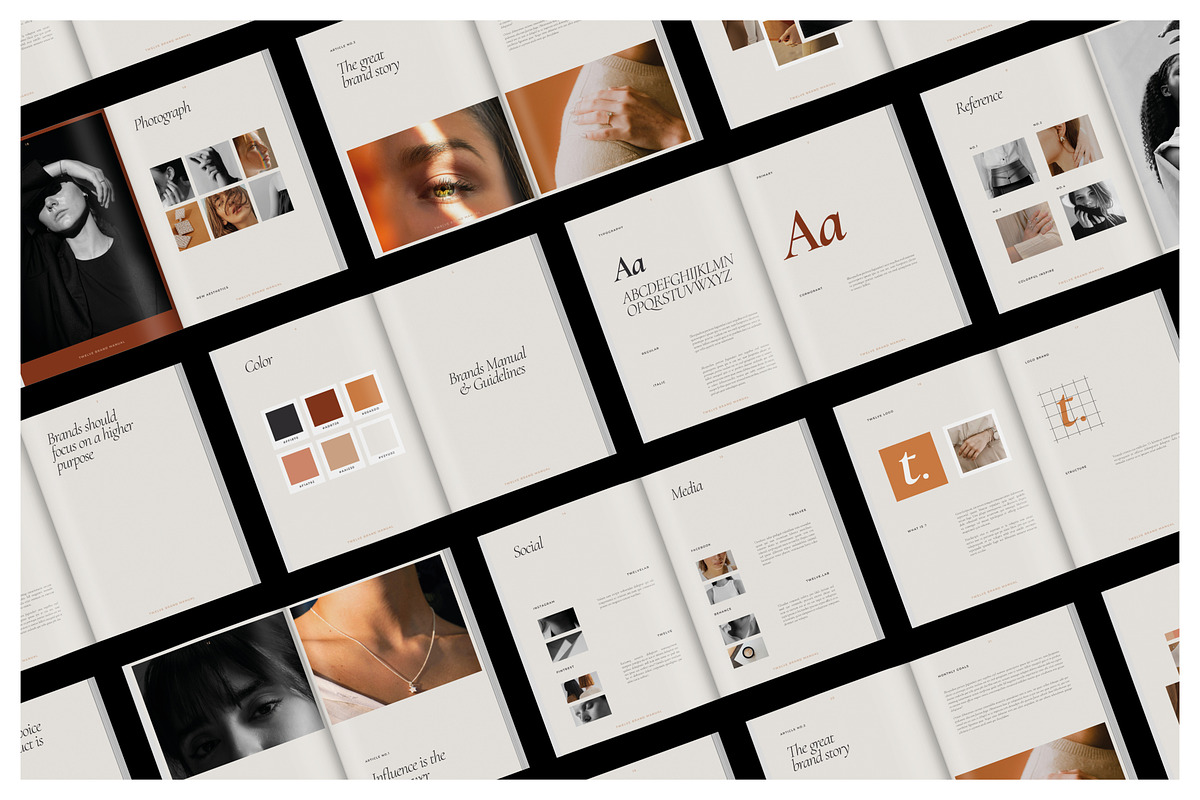 TWELVE Brand Book Guidelines, a Magazine Template by Arif Tri Ananta (Photo 1 of 14)