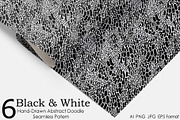 Black & White Hand Drawn 6 Pattern, a Pattern Graphic by Space_Oleandr (Thumbnail 3 of 7)