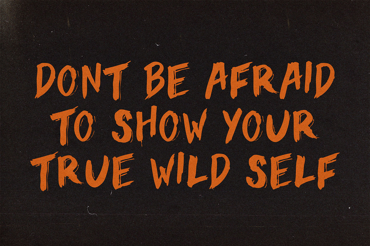 Brush Font. WILD Hand drawn Typeface, a Font by Mark Skitsky (Photo 5 of 6)