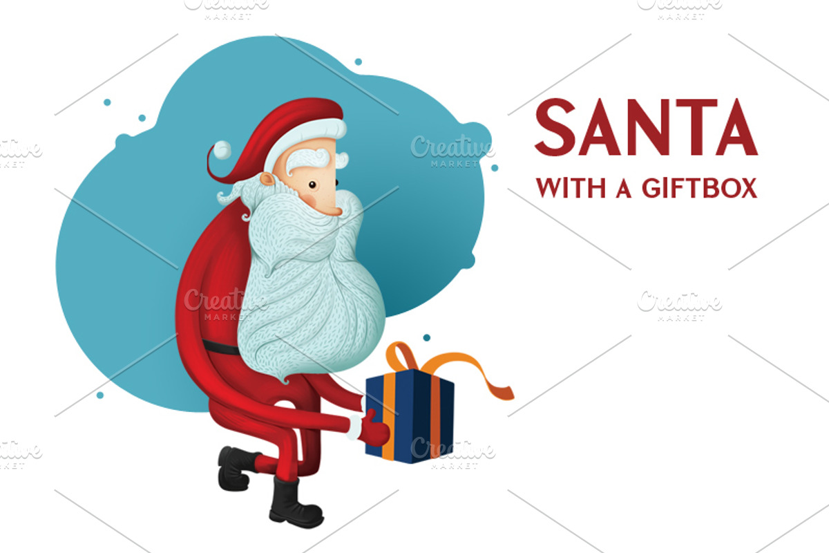 Santa With a GiftBox, a Graphic by Offshore Shop (Photo 2 of 2)