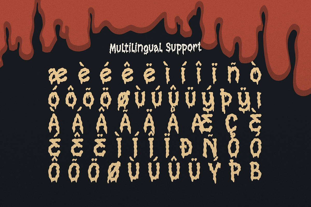 Phantom Shrieks Dripping Horror Font, a Handwritten Font by Denustudios (Photo 12 of 12)