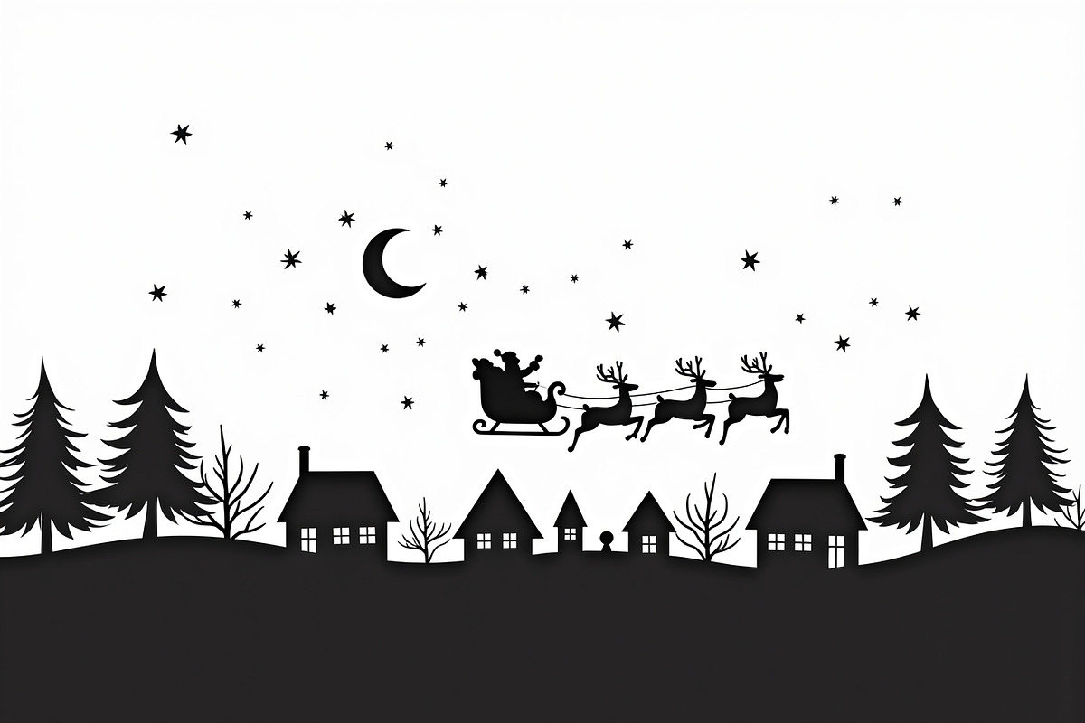 Christmas Sky Vector Collection, an Illustration by jahid234 (Photo 16 of 20)