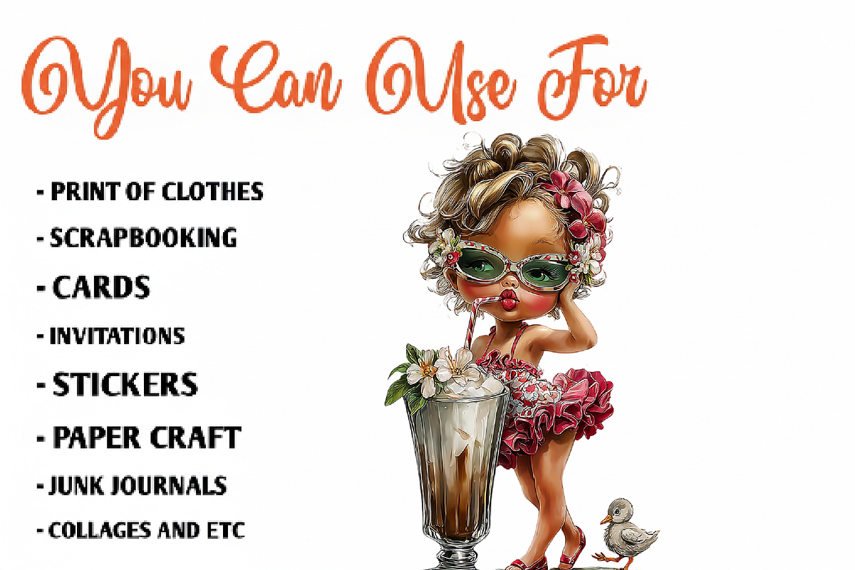 Funny Summer Chick Clipart, an Illustration by CreationArt (Photo 6 of 7)