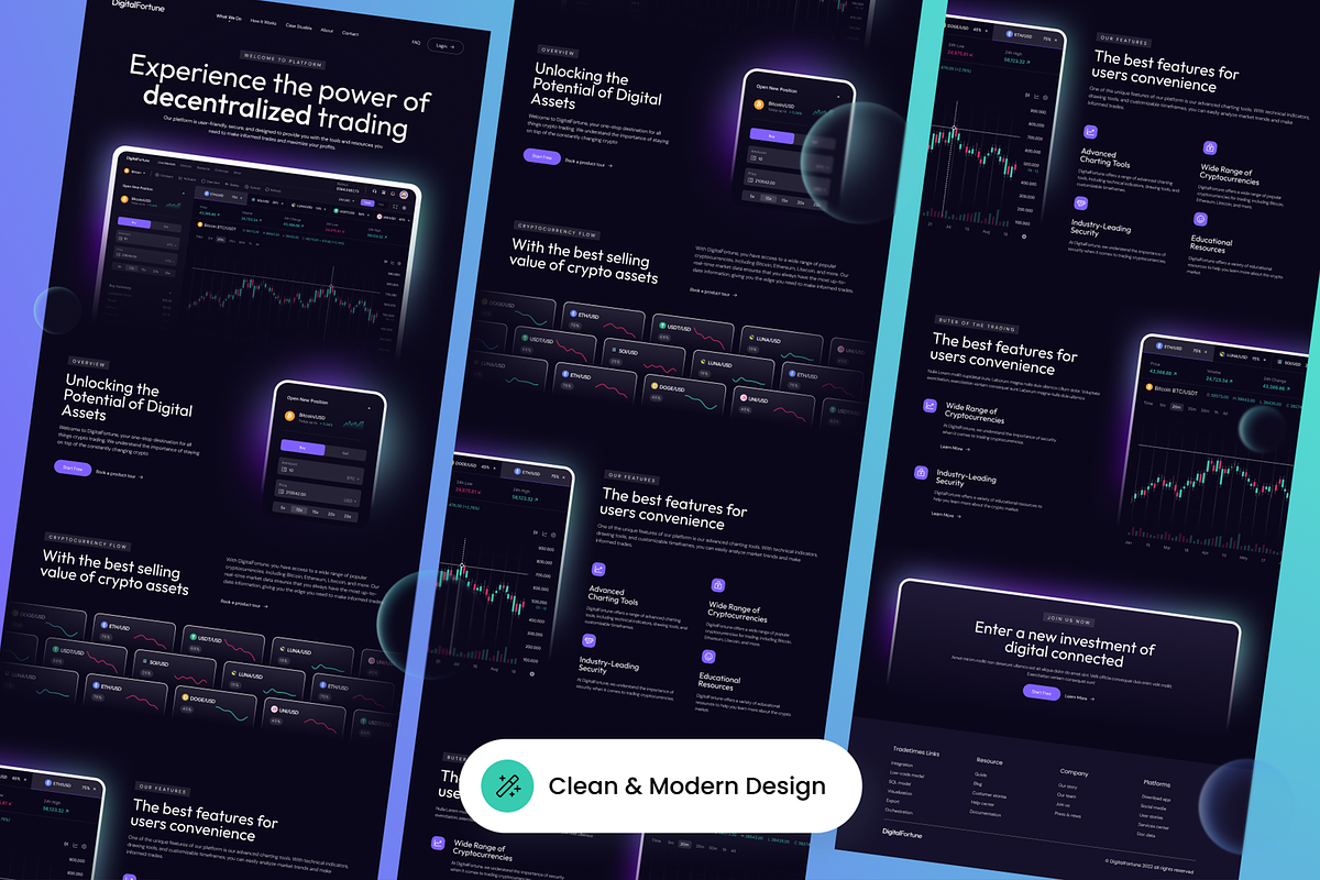 Crypto Trading Landing Page, a Landing Page Template by SLAB! Design