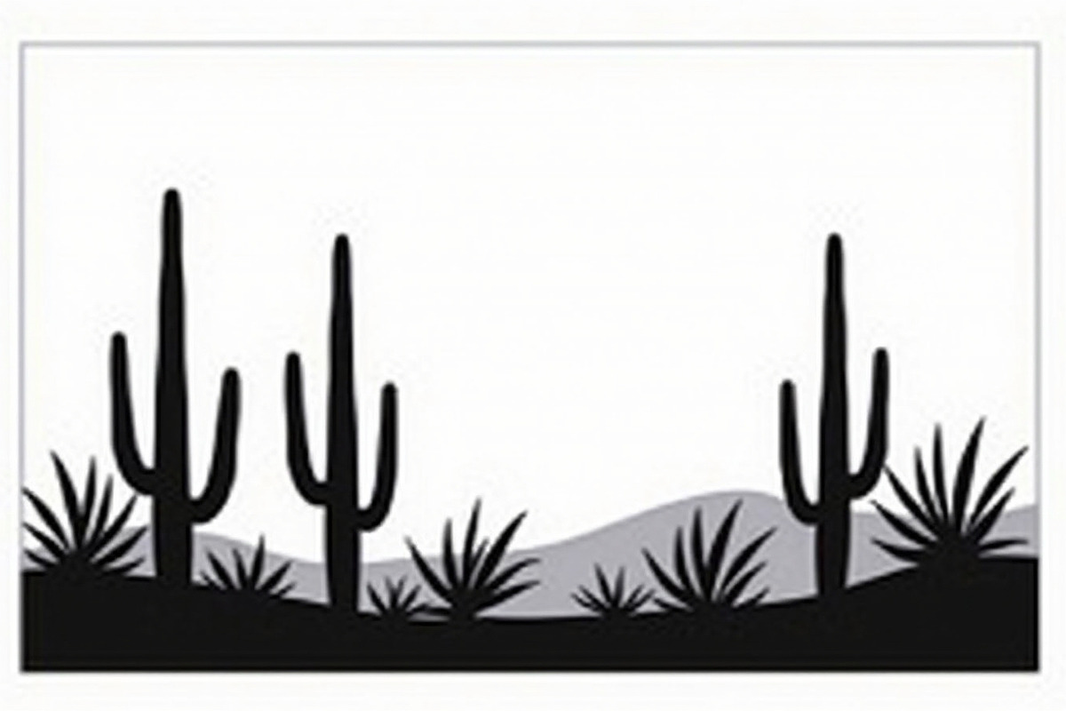 Wild Desert Cactus Scene Set, an Illustration by Creativeshirt (Photo 12 of 15)