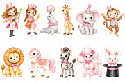 Watercolor Circus Animals, an Animal Illustration by Villa 11 Estudio (Thumbnail 3 of 8)